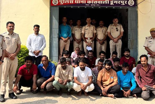 डूंगरपुर में पुलिस का एरिया डॉमिनेशन अभियान: 115 अपराधी गिरफ्तार